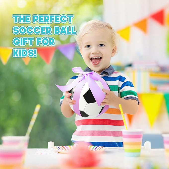 U&C Planet Soccer Ball Size 2/3/4/5 for Toddler and Kids, 1 Pack 2 Pack Classic Cartoon Ball with Pump for Girls and Boys Age 1 and up, Indoor Outdoor Soccer Game Gift