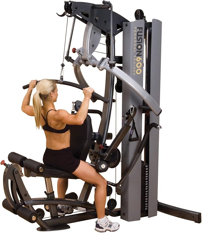 Body-Solid Fusion 600 Bi-Angular Personal Trainer Gym with Functional Trainer Arms and Mid Row Handles