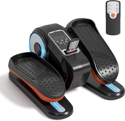 SogesPower Under Desk Elliptical Exercise Machine, Ellipse Leg Exerciser for Seniors with 12 Adjustable Speeds, Electric Seated Pedal Exerciser for Home with Remote Control