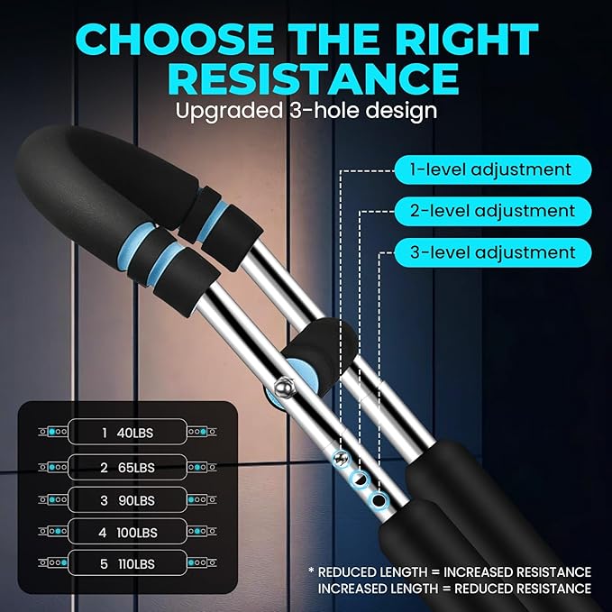 Twister Arm Trainer, Chest Workout Equipment for Men & Women Portable Spring Resistance Chest Exerciser Forearm Strengthener Bar Detachable for Home Fitness Equipment for Enhancing Upper Body Muscle