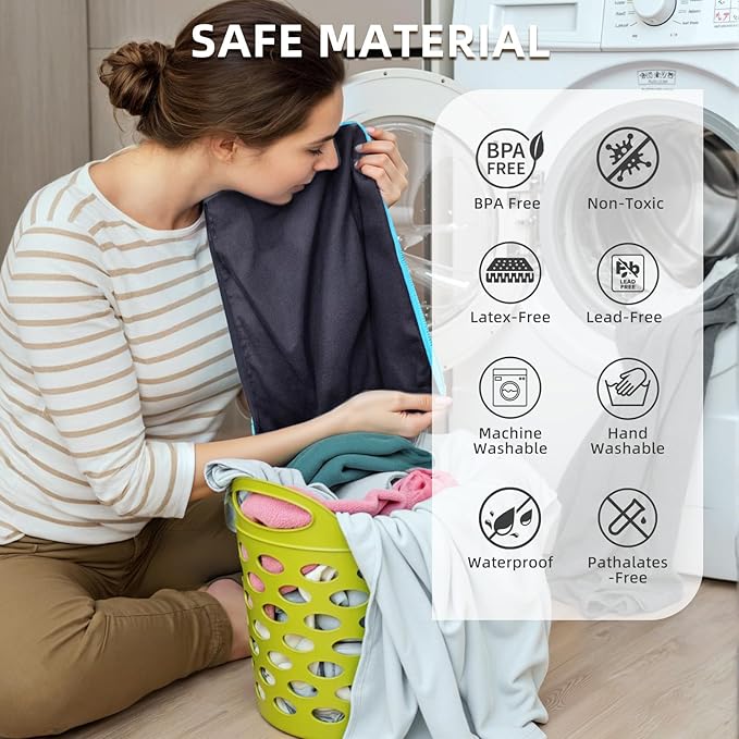 Wet Bag, Wet Dry Bag, Wet bag for swimsuit,Travel, Beach, Pool, Diapers, Dirty Yoga Gym Clothes, Waterproof Embedded Towel Wet Bag(Fleece)-Leakproof Wet Clothes Bag, Beach Travel Essentials