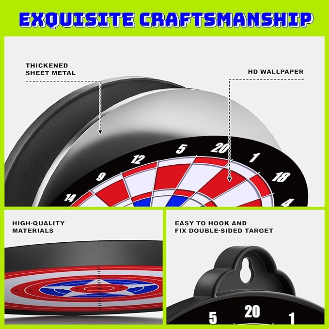 Magnetic Dart Board for Kids Indoor Outdoor Kids Games and Party Games, Christmas Birthday Gifts Toys for Boys Age 3-12