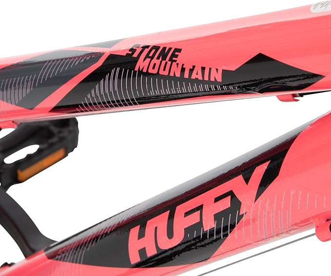 Huffy Stone Mountain Hardtail Mountain Bike for Boys/Girls/Men/Women, 20"/24"/26" Sizes, 6 or 21 Speed Shimano Twist Shifting, Front or Dual Suspension, Comfort Saddle, Sleek Colors