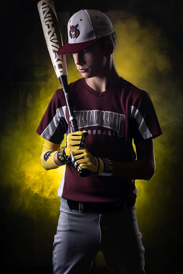 Drip & Rip Baller Series - Youth Batting Gloves + Adult Batting Gloves - for Softball and Baseball - Long Cuff Style for Men and Youth