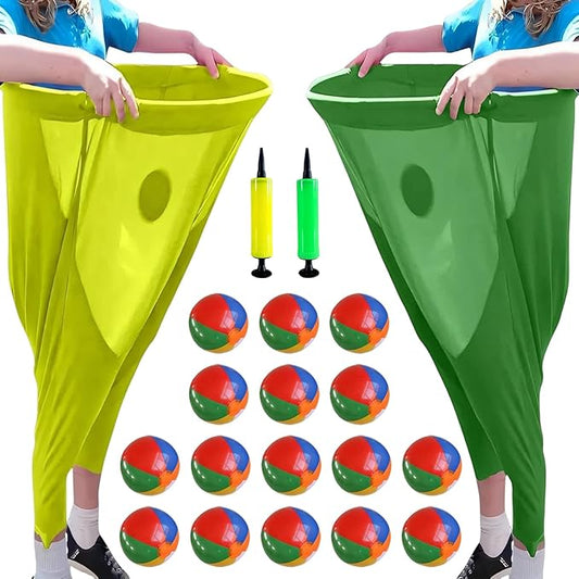Granny Pants Yard Game, 2025 New Granny Pants Outdoor Game with Bouncy Balls, Giant Outdoor Games for Adults and Family, Funny Party Yard Games