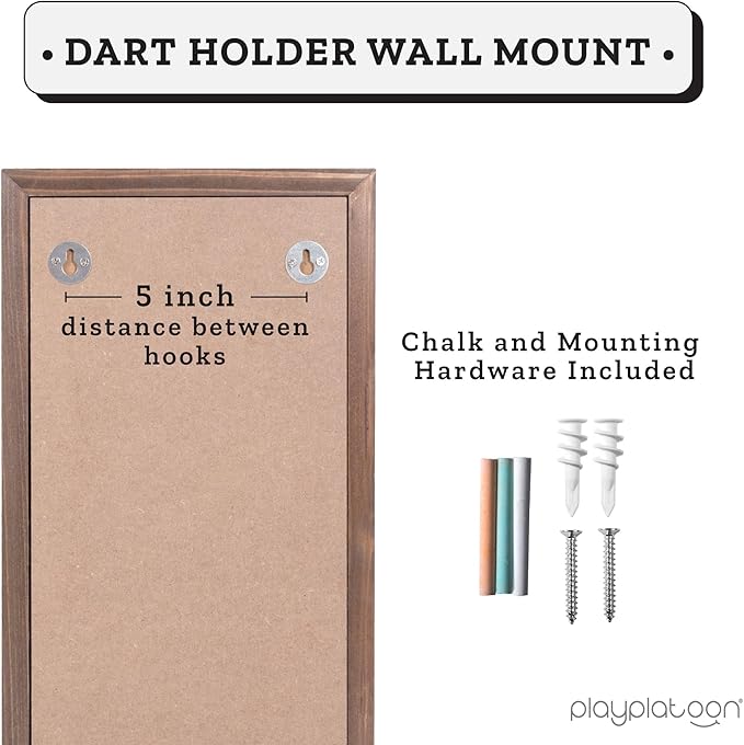 Play Platoon Dart Scoreboard & Darts Holder Wall Mount with Bottle Opener - Wood Score Board, Professional Darts Accessories, Dart Holder