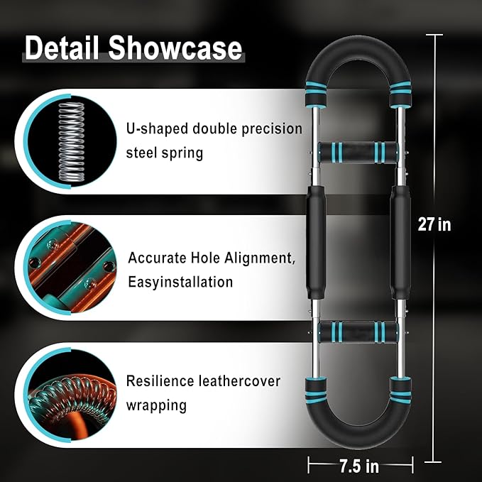 Twister Arm Trainer, Adjustable Chest Muscle Training clamp Muscle Expander,Gorilla bar Shoulder Muscle Training Fitness Equipment, Portable Upper Limb Strength Training Machine arm Torque Trainer