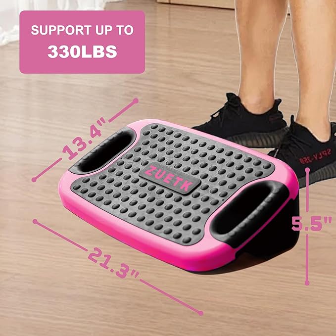 4-In-1 Aerobic Balance Board and Step Up Exercise Platform - Adjustable Multifunctional Balance Board Slant Board, Steppers for Exercise - Home Workout Non Slip Stepper Platform