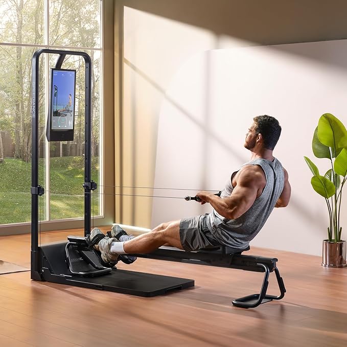 AeroRow Rowing Bench, Next Generation of Rowing Machines, Rower Attachment for Gym Monster, Home Work Out Rowing Machine, Adjustable Resistance Levels, Rowing Machine