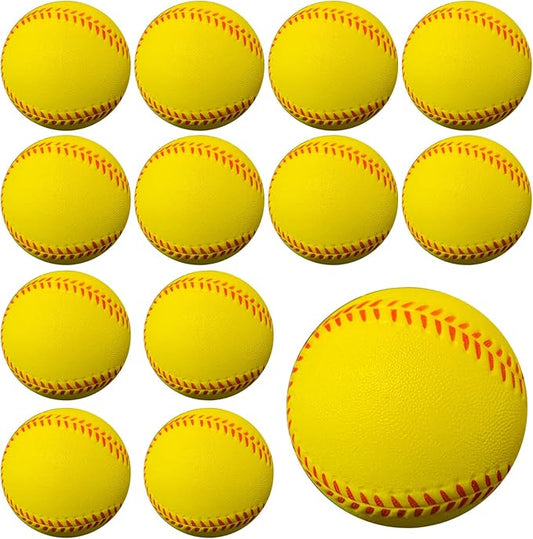 GKK Foam Baseballs 12 Pack Soft Baseballs for Youth Teenager Players Sports Foam Baseballs Training Balls for Hitting and Indoor or Outdoor Play