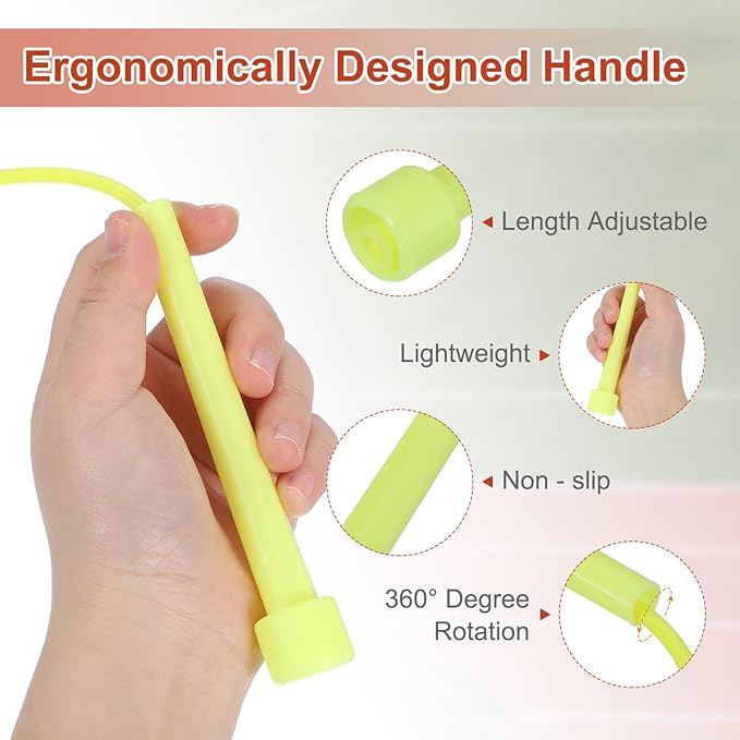 PATIKIL Jump Rope PVC, Adjustable Speed Skipping Ropes Tangle-Free Exercise Equipment for Workout Women Men
