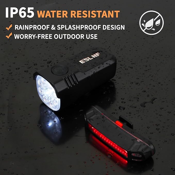 Bike Light for Night Riding, 2000LM/1000LM Bicycle Headlight & Taillight, Multiple Modes,3000mAh/2000mAh USB C Rechargeable Waterproof LED Bright Bike Headlights for Cyclists and Commuters