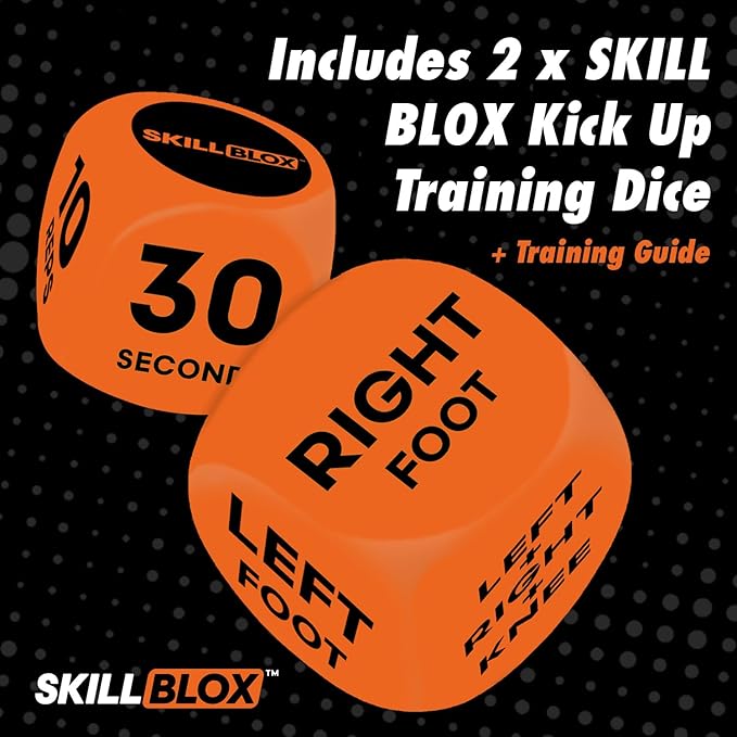 Soccer Kick Up Training Dice (2 pcs) - Soccer Gifts for Boys 8-12 Juggling Skills Game - Training Equipment Accessories (Kick UP DICE)