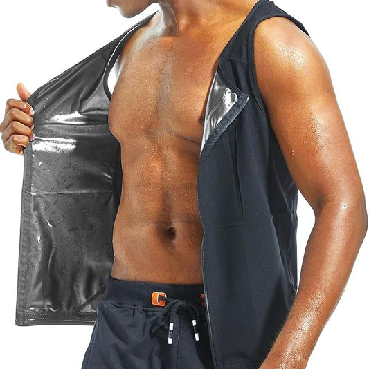 Sauna Sweat Suits Shirt Vest Waist Trainer for Men Compression Workout Shapewear Excersize Gym Clothes Working Out