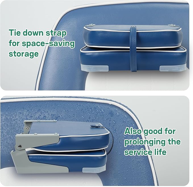 Classic Low Back Fishing Boat Seat with Backrest Folding Boat Chair Marine Bass Jon Boat Seats