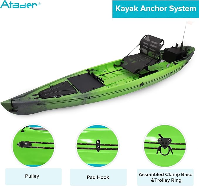 Kayak Anchor Trolley Kit, Anchor Trolley System for Kayak Canoe