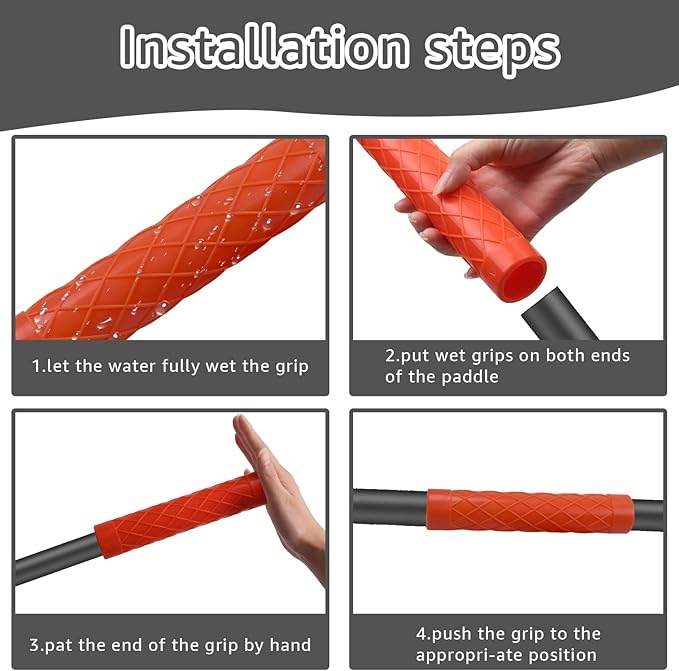 2-Pack Kayak Paddle Grips No Slip Oar Grip for Take-Apart Paddles, Blister Prevention Kayaking Accessories (Diameter of 30mm/1.18 inches)