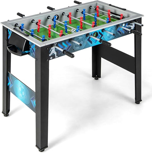 Giantex Foosball Table, 37.5" Foosball Table Adult Size, with 2 Balls, Smooth Handle, Adjustable Leg Leveler, Realistic Soccer Field, Soccer Table Game for Kids, Teens, Table Football Game