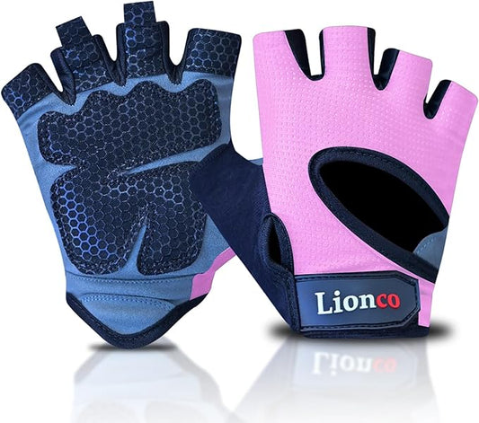 LIONCO Workout Gloves for Men Women,Weight Lifting Gloves with Breathable Gel Padded Excellent Grip for Gym Exercise,Cycling,Weightlifting,Fitness Training,Pull Ups and Climbing and Rowing