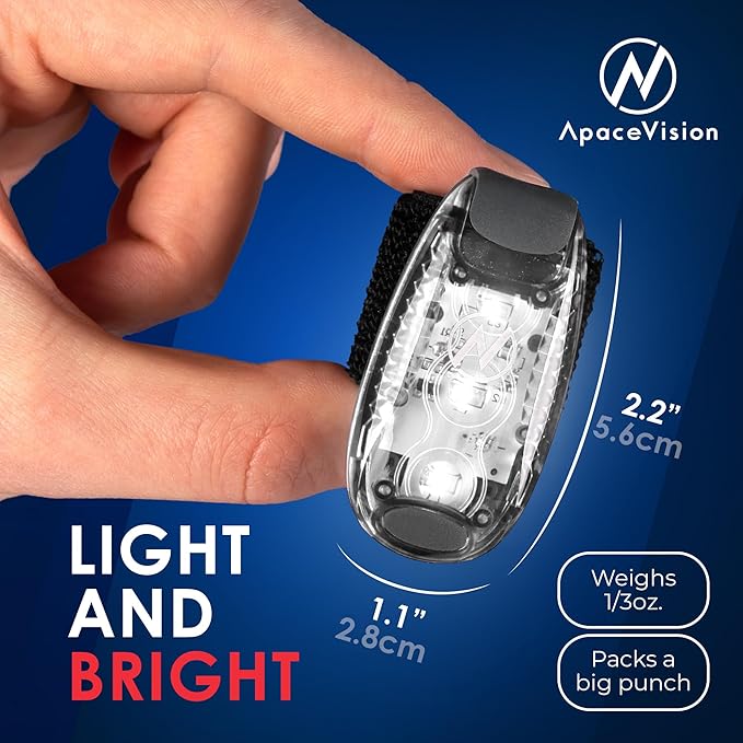 LED Safety Light (2 Pack) - Clip On Strobe/Running Lights for Runners, Dog, Bike, Walking, Boat, Kayak, Stroller and More - High Visibility Accessories for Your Reflective Gear, Bicycle