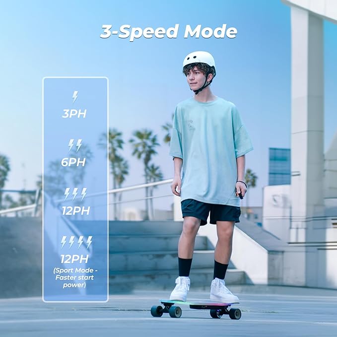 isinwheel V4/V6/V6pro/V8/V10 Electric Skateboard with Remote, 250W/450W/500W/1200W/3000W Brushless Motor, 9Mph/12Mph/30 Mph /32Mph Top Speed, Electric Longboard for Adults ＆Teens