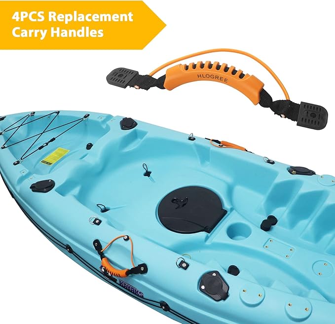 HLOGREE Kayak Seats - 1/2 Pck, Thicken Padded Seat Cushion with Back Support, Canoe & Ocean Sup Compatible