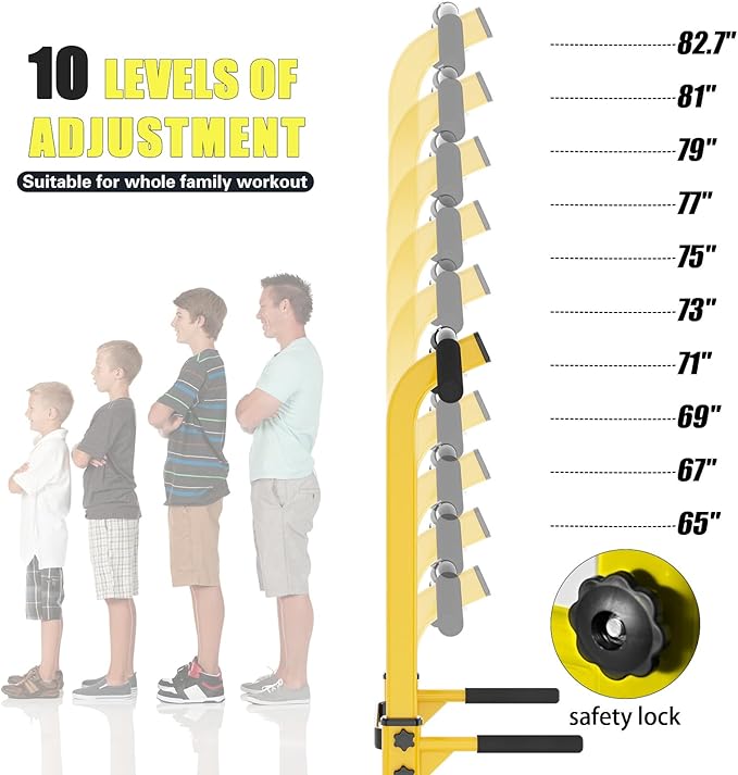 soges Power Tower Pull Up Bar Station, Free Standing Pull Up Rack Dip Station for Home Gym, Height Adjustable Home Strength Training Fitness Workout Equipment