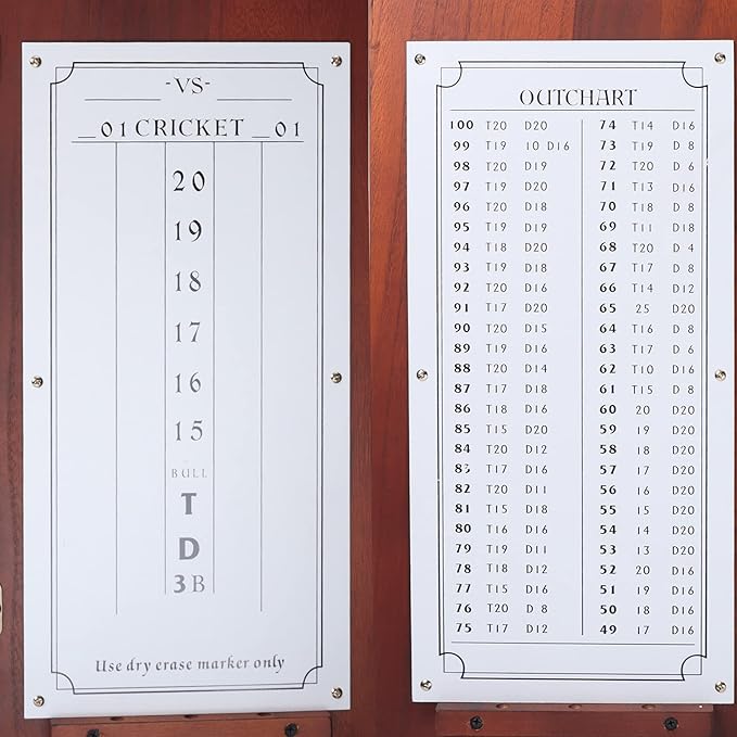 GSE Games & Sports Expert Professional Solid Wood Classic Dartboard Cabinet with Sisal/Bristle Dartboard, Scoreboard, and 6 Steel Tip Darts, Easy Assembly Complete with All Accessories (Mahogany)