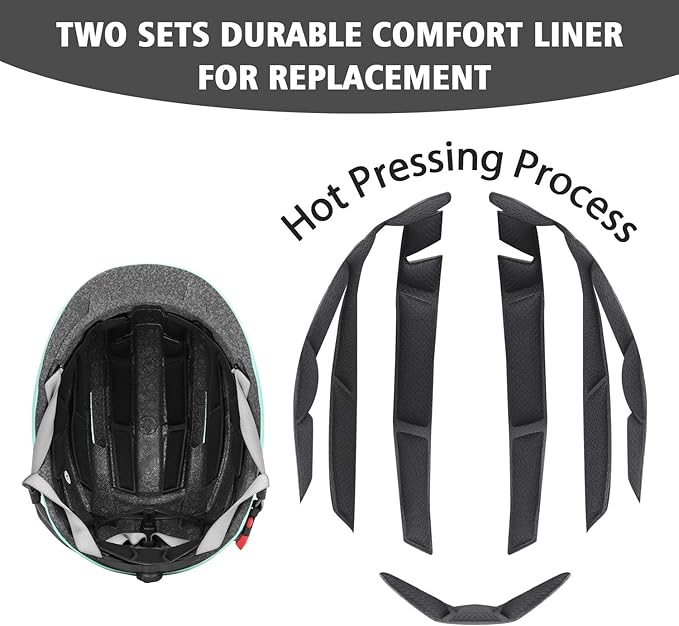 Adult Urban Bike Helmet - Adjustable Fit System & Integrated Taillight for Men Women