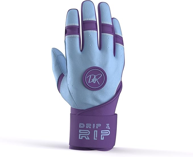 Drip & Rip Baller Series - Youth Batting Gloves + Adult Batting Gloves - for Softball and Baseball - Long Cuff Style for Men and Youth