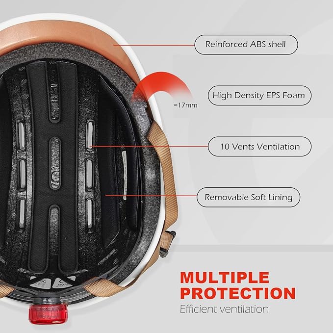 Bike Helmets for Adult, Retro Adustiable Helmets, Lightweight Bicycle Sporty Helmets