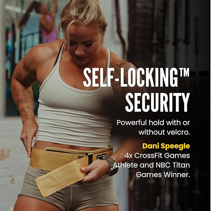 Element 26 Self-Locking Weight Lifting Belt - Premium Weightlifting Belt for Serious Functional Fitness and Olympic Lifting Athletes - Lifting Support for Men and Women - Deadlift Training Belt