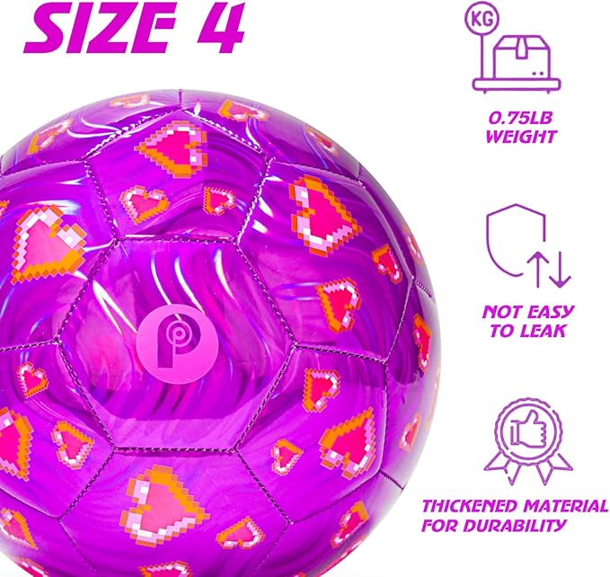 Soccer Ball Size 3, Size 4 - Kids Aged 3-5 6-8 8-12 Outdoors Sports Training Playing Ball Set with Pump Teens Girls Boys Back to School Gift