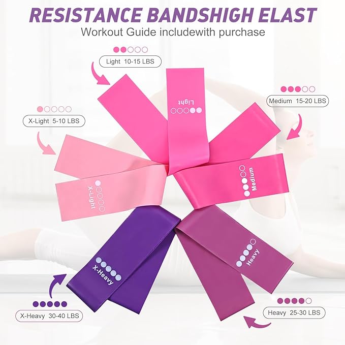 Pilates Ring and Ball Set with 5 Resistance Bands - Pilates Equipment for Home Workout - Magic Circle Pilates Ring 14 Inch to Tone, Sculpt and Strengthen - Fitness Ring for Yoga and Pilates