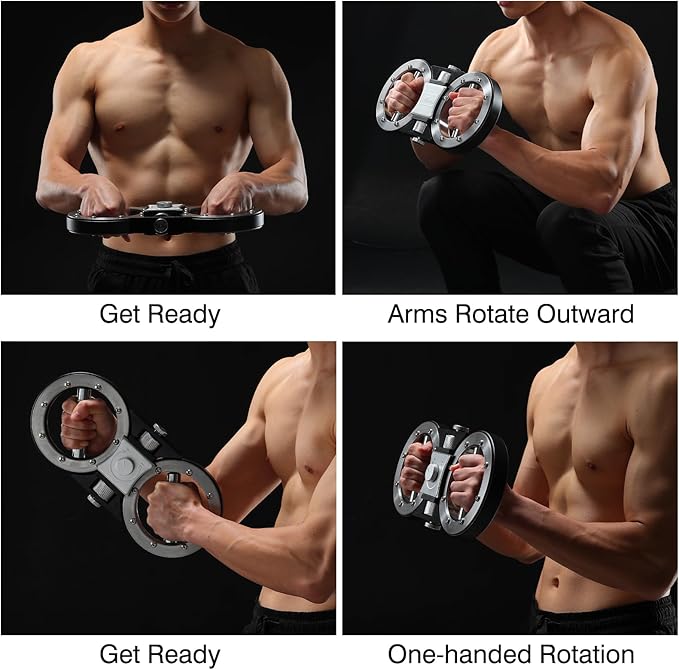 Rotator 4.0 Upper Body Strength Training System, Both Weight And Resistance Adjustable Spinning Burn Rotator Machine, Wt From 10 Lbs to 15 Lbs, Portable Training For Fitness, Combat and Rehab