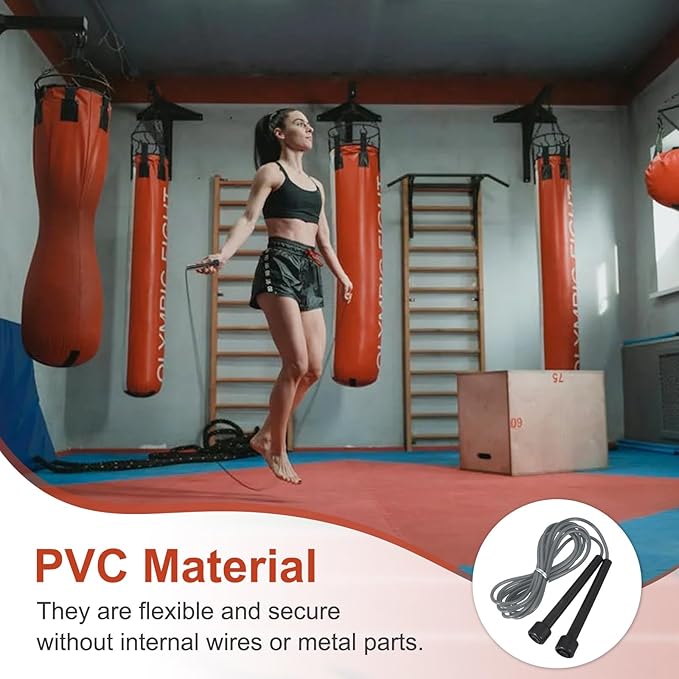 PATIKIL Jump Rope PVC, Adjustable Speed Skipping Rope Tangle-Free Exercise Equipment for Workout Women Men Outdoor Training Home Fitness