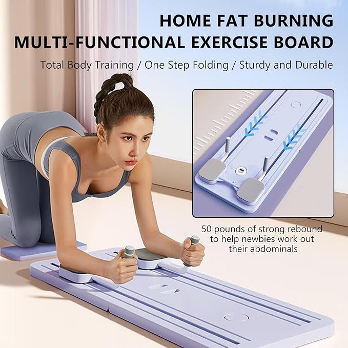 Pilates Board, Pilates Reformer Set, Multi-Purpose Foldable Pilates Reformer Board for Home, 5 in1 Pilates Sliding Board, Pilates Equipment