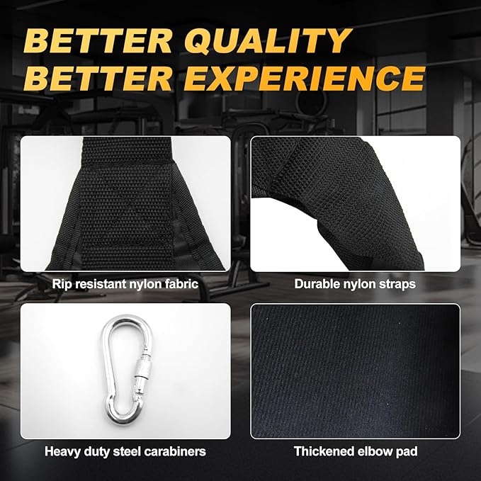 Ab Straps for Pull Up Bar: Hanging Ab Abdominal Sling Straps for Pull up Arm Workout Support for Knee and Leg Raises Training Gym & Home