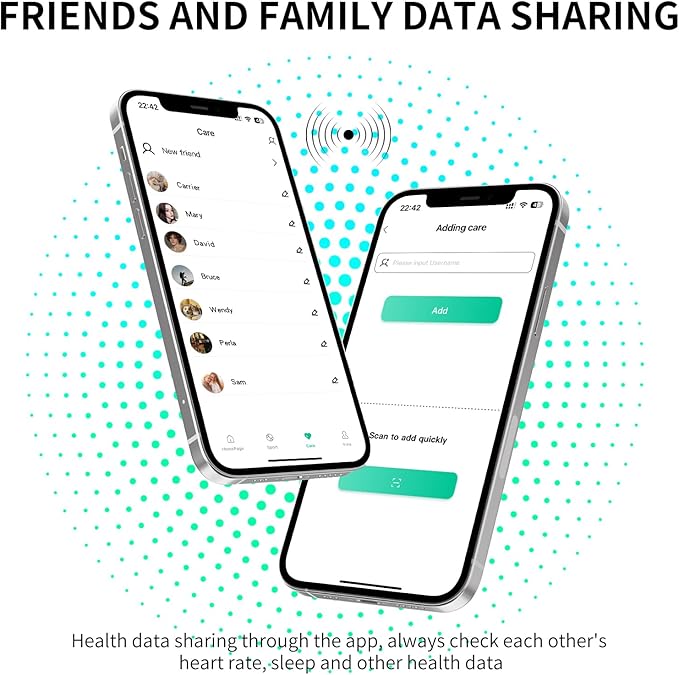 Smart Ring Health Tracker, Fitness Sleep and Heart Rate Monitor Smart Ring, Waterproof Bluetooth Fitness Tracker Ring IPX68 Waterproof (Rose Gold, 8)