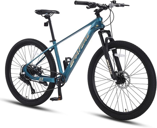 SPATIAL Mountain Bike, 24/26/27.5/29 inch Outdoor Cycling Bike,21/8 Speed Lightweight Aluminum Frame | Dual Disc Brakes,Adjustable Ergonomic Seat for Men Women Adult,MTB Bicycle