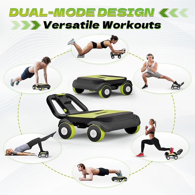 EAST MOUNT Ab Roller Wheel - Ab Roller with Elbow Support for Core Workout Belly Fat Automatic Rebound Abdominal Wheel for Women Men Home Gym Equipment