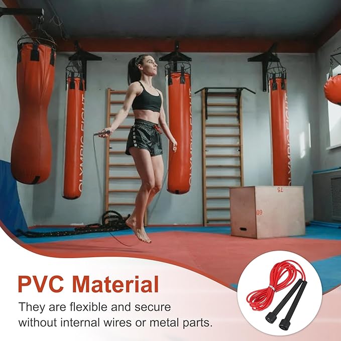 PATIKIL Jump Rope PVC, Adjustable Speed Skipping Rope Tangle-Free Exercise Equipment for Workout Women Men Outdoor Training Home Fitness