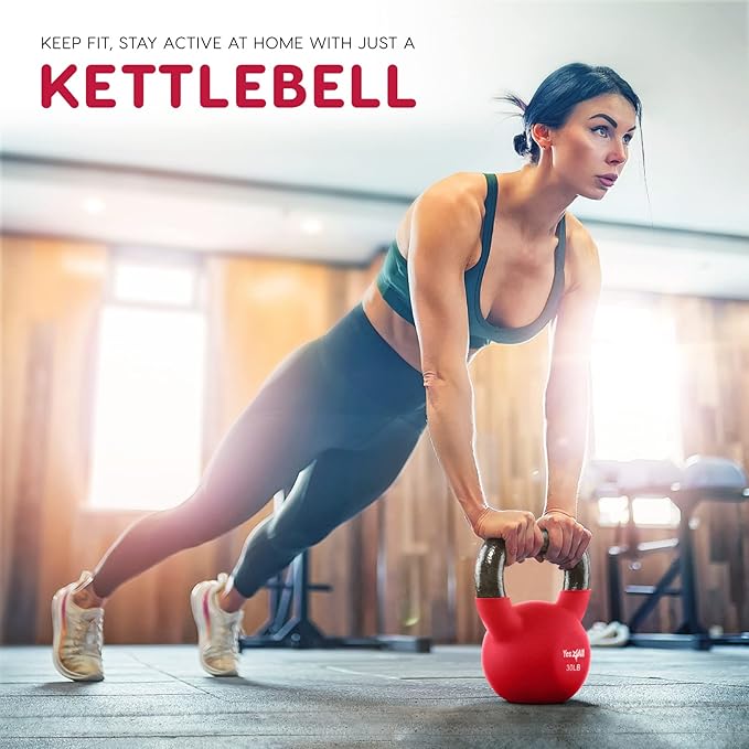 Yes4All Kettlebells 5lbs-65lbs & Kettlebell Sets Adjustable Weights, Kettlebell for Weight Training, Home Workout Equipment with Secure Grip for High Rep, Exercise Equipment