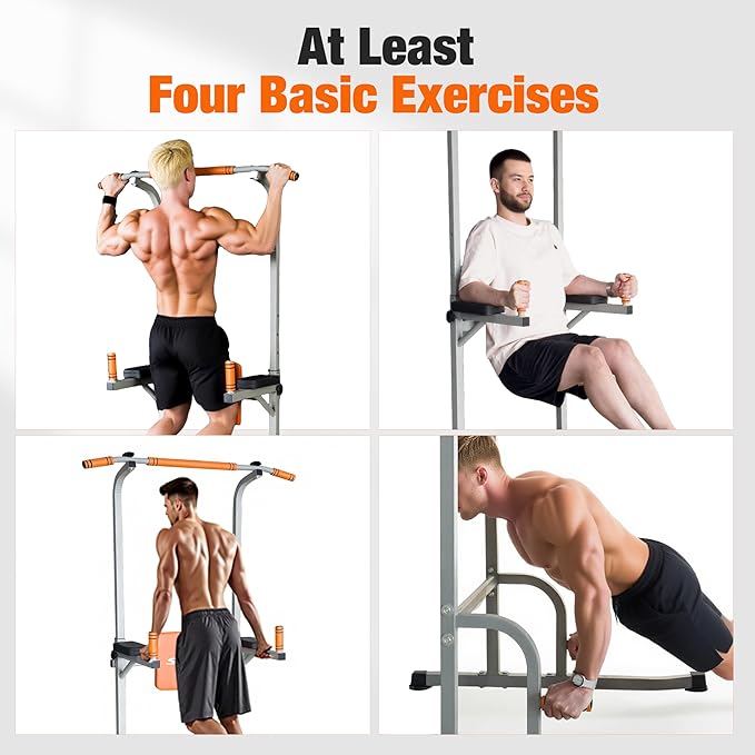 Power Tower Pull Up Bar Dip Station Dip Stand Multi-Function Home Gym Strength Training Fitness Equipment