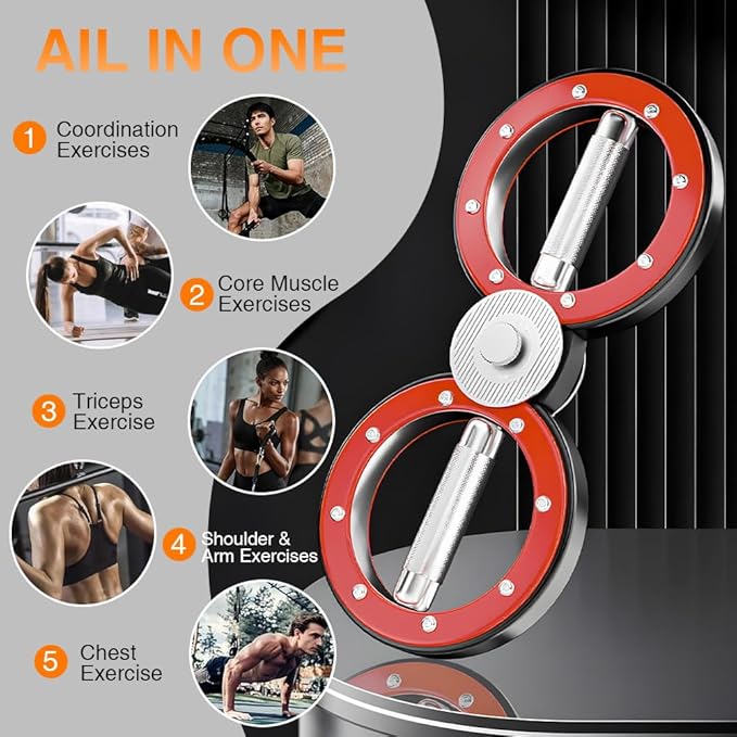 Adjustable Boxing Speed Arm Trainer – Home Gym Wrist & Arm Strengthener with Flywheel Resistance – Multi-Functional Combat Training Tool for Boxing, MMA, Fitness (Black/Red)
