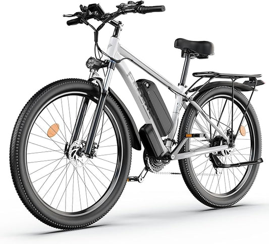 Electric Bike for Adults, 1500W Peak Motor Ebike, 36 MPH, 48V Battery, Up to 80 Miles Range, 27.5" Electric Mountain Bike with 21-Speed, Suspension, Turn Signals and Disc Brakes