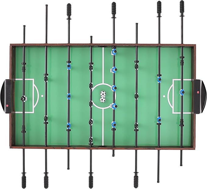 VEVOR Folding Foosball Table, 42 inch Standard Size Foosball Table, Indoor Full Size Foosball Table for Home, Family, and Game Room, Soccer with Foosball Table Set, Includes 2 Balls, walnut