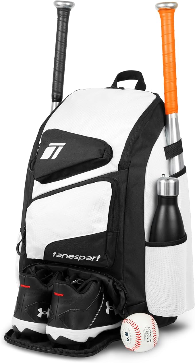 Baseball Bag - Backpack for Baseball, Softball, Tball - Adults & Youth Bat Bag