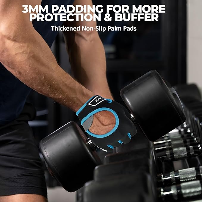 AYRO Breathable Weight Lifting Gym Workout Gloves with Extra Grip for Men & Women, Exercise Gloves with Full Palm Protection, Removal with Durable Closure, for Weightlifting