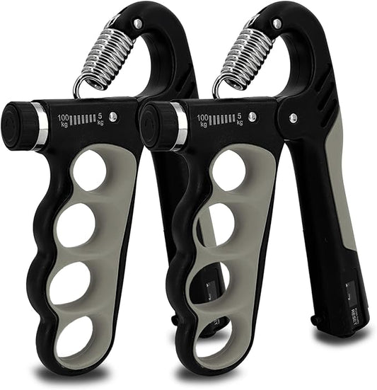 Senston Grip Strength Trainer 2 Pack - Adjustable 11-220Lbs (5-100KG) with Auto Counter, Hand Grip Strengthener, Forearm Exerciser for Athletes, Musicians, Gym, Home, Injury Rehab
